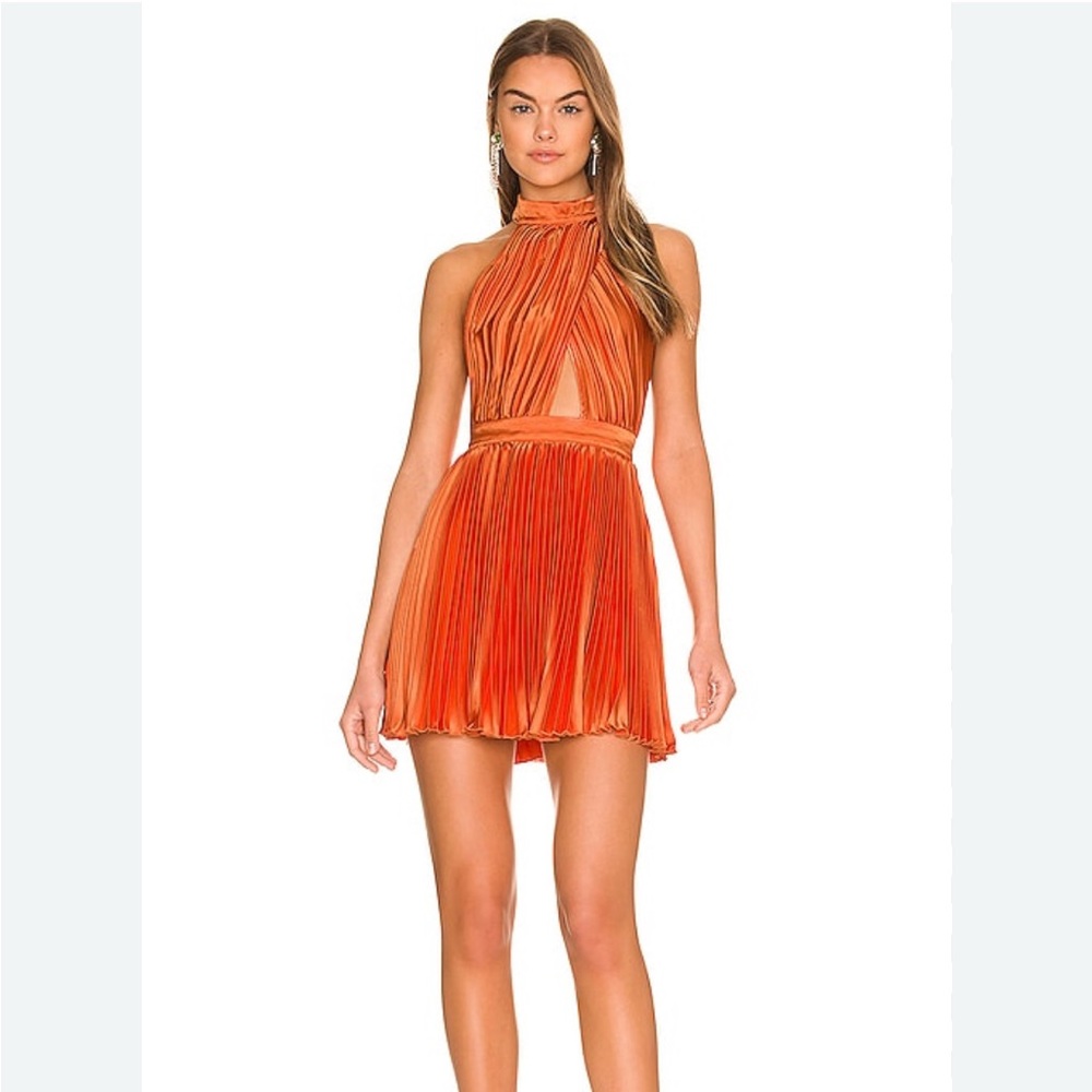 Chic Backless Orange Dress